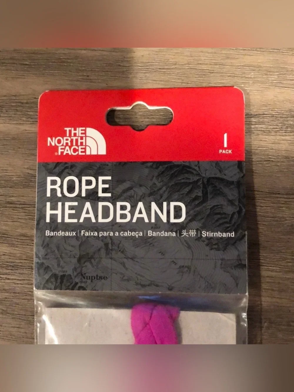 The North Face Bright Pink Braided Rope Headband